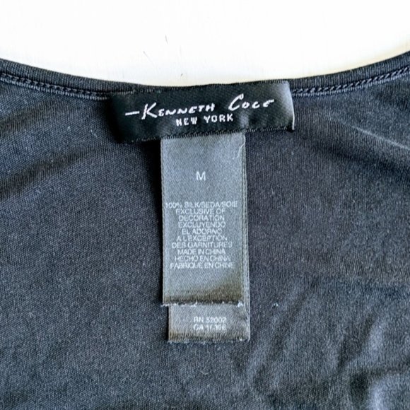 Kenneth Cole New York Black 100% Silk Tank Top - Size Medium - Picture 4 of 4